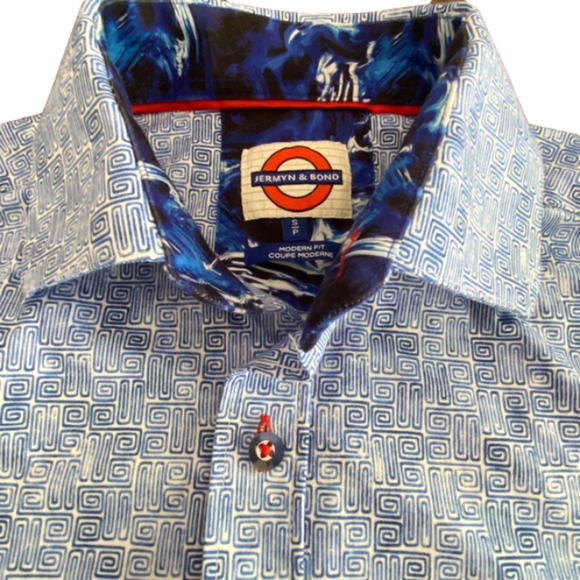𝅺MEN'S Jermyn & Bond size s long sleeve button down long sleeve shirt - Picture 1 of 8